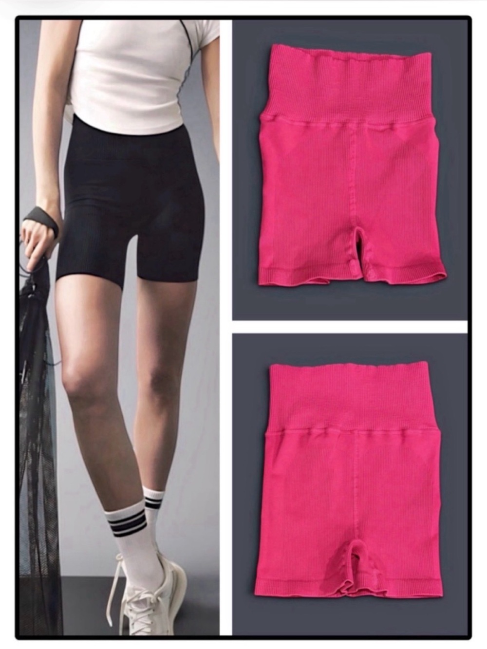 Free People Movement Happiness Runs Bike Shorts Pink